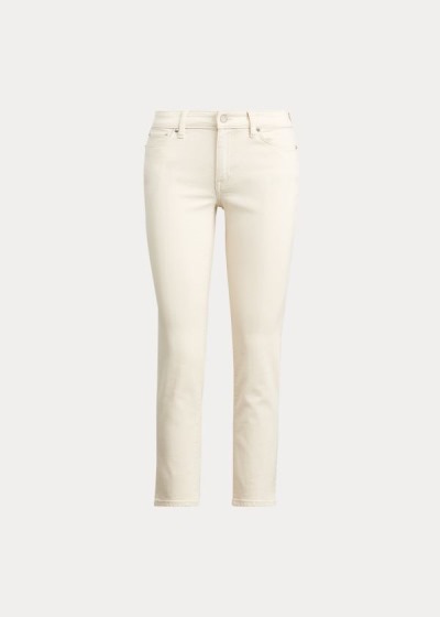 Jeans Ralph Lauren Mujer Creme Azules - Premier Straight Ankle - EPCDJ2063